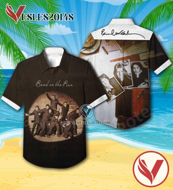Paul Mccartney And Wings Band On The Run Album Cover Hawaiian Shirt, Unique Gifts For Music Lovers - Vesles2014S