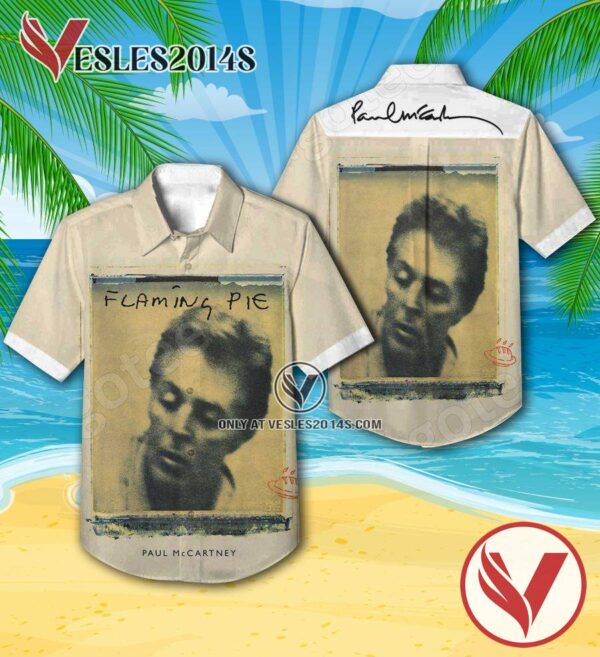 Paul Mccartney Flaming Pie Album Cover Hawaiian Shirt, Unique Gifts For Music Lovers - Vesles2014S