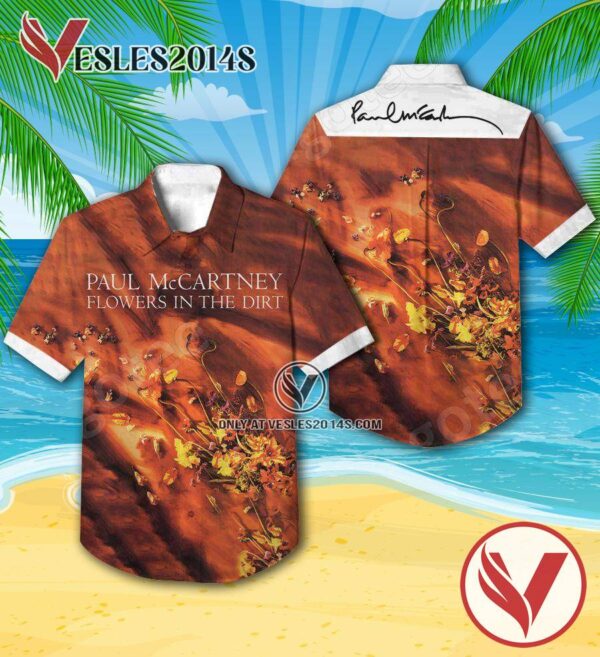 Paul Mccartney Flowers In The Dirt Album Cover Hawaiian Shirt, Unique Gifts For Music Lovers - Vesles2014S