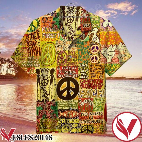 Peace And Love Of Brotherhood Of Man Revolution Hawaiian Shirt, Unique Gifts For Friends - Vesles2014S 1