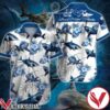 Peace Love Sharks Blue Tropical Floral White Hawaiian Shirt, Unique Gifts For Friends - Vesles2014S 1