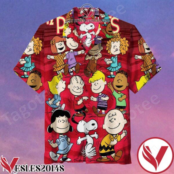 Peanuts Characters Red Hawaiian Shirt, Unique Gifts For Friends - Vesles2014S 1