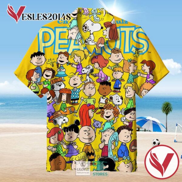 Peanuts Yellow Casual Hawaiian Shirt, Best Gifts For Summer Vesles2014S 1