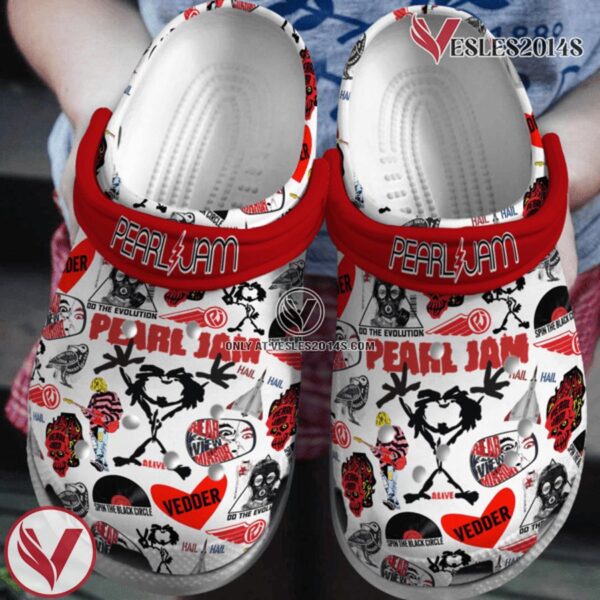 Pearl Jam Music Crocs Crocband Clogs Shoes, Unique Gifts For Fans Style 1 - Vesles2014S