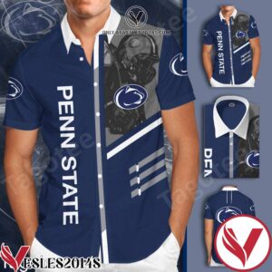 Penn State Nittany Lions Navy Hawaiian Shirt And Short, Unique Gifts For Friends - Vesles2014S 1