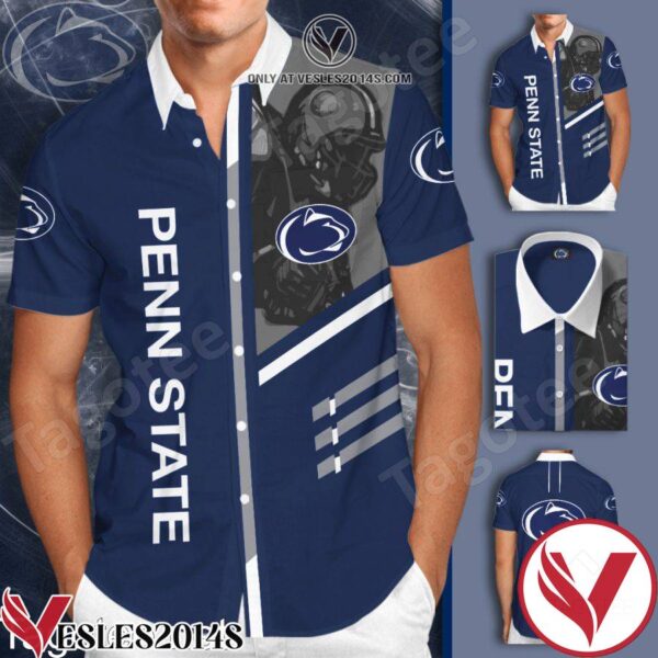 Penn State Nittany Lions Navy Hawaiian Shirt And Short, Unique Gifts For Friends - Vesles2014S 1