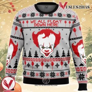 Pennywise IT Ugly Christmas Sweater, Unique Christmas Gift For Fans - Vesles2014S