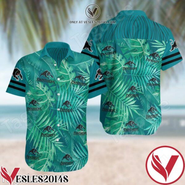 Penrith Panthers Turquoise Hawaiian Shirt And Short, Unique Gifts For Friends - Vesles2014S 1