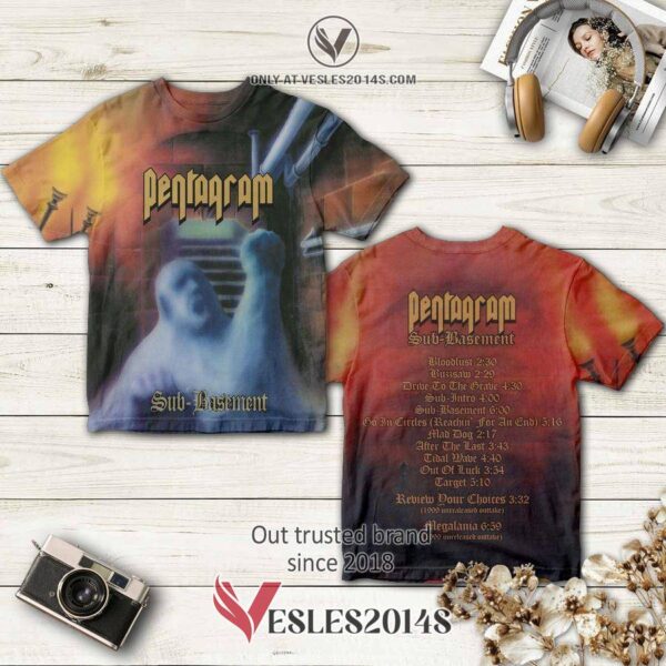 Pentagram Band Sub-Basement Album 3D T-Shirt, Perfect Gifts For Music Lovers - Vesles2014S