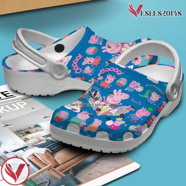 Peppa Pig Cartoon Crocs Crocband Clogs Shoes Comfortable For Men Women and Kids Style 1, Unique Gift From  Vesles2014S 2