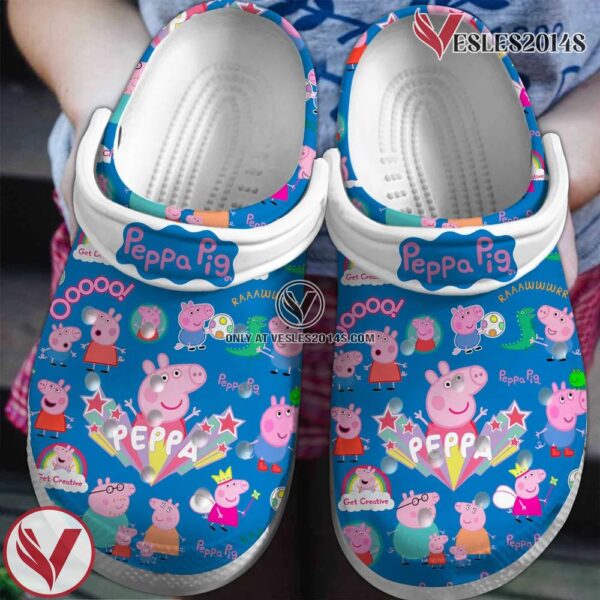 Peppa Pig Cartoon Crocs Crocband Clogs Shoes Comfortable For Men Women and Kids Style 1, Unique Gift From  Vesles2014S