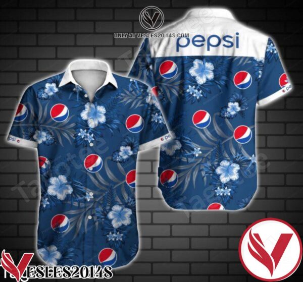 Pepsi Blue Tropical Floral Hawaiian Shirt, Unique Gifts For Friends - Vesles2014S 1