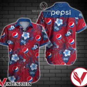 Pepsi Blue Tropical Floral Red Style 2 Hawaiian Shirt, Unique Gifts For Friends - Vesles2014S 1
