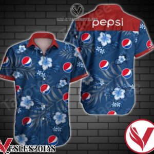 Pepsi Blue Tropical Floral Style 2 Hawaiian Shirt, Unique Gifts For Friends - Vesles2014S 1