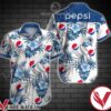 Pepsi Blue Tropical Floral White Hawaiian Shirt, Unique Gifts For Friends - Vesles2014S 1