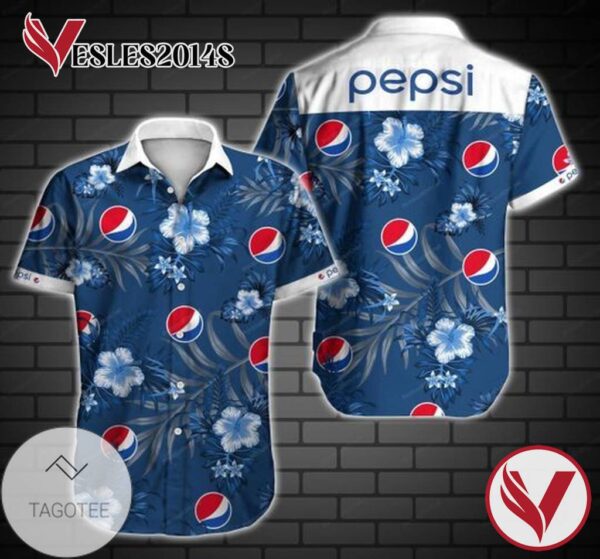 Pepsi Hawaiian Graphic Print Short Sleeve Hawaiian Casual Shirt Vesles2014S 1