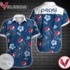 Pepsi Hawaiian Graphic Print Short Sleeve Hawaiian Casual Shirt Vesles2014S