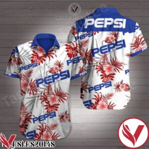 Pepsi Red Tropical Floral White Hawaiian Shirt, Unique Gifts For Friends - Vesles2014S 1