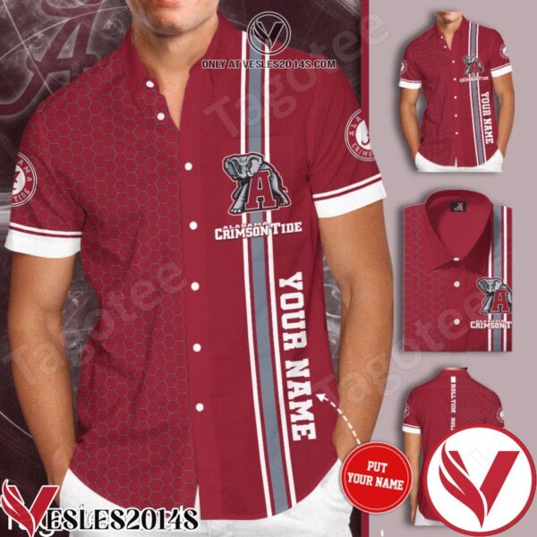 Personalized Alabama Crimson Tide Football Red Hawaiian Shirt And Short, Unique Gifts For Friends - Vesles2014S 1