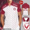 Personalized Alabama Crimson Tide Logo White Red Hawaiian Shirt And Short, Unique Gifts For Friends - Vesles2014S 1