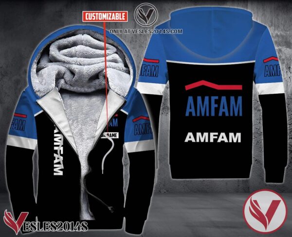 Personalized Amfam Uniform Custom Fleece Hoodie, Unique Gifts For Employee - Vesles2014S 1