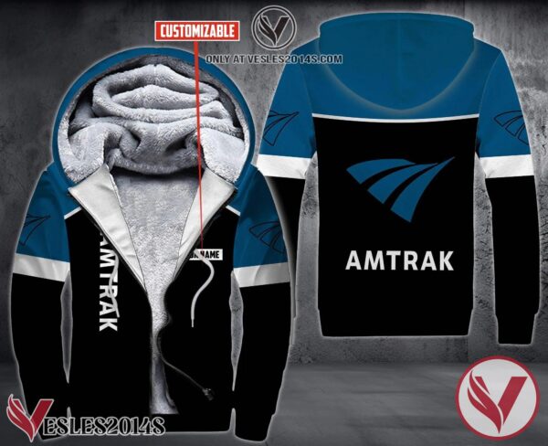 Personalized Amtrak Uniform Custom Fleece Hoodie, Unique Gifts For Employee - Vesles2014S 1