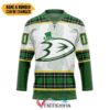 Personalized Anaheim Ducks St Patrick Day Hockey Jersey, Trending Gifts For Fans - Vesles2014s