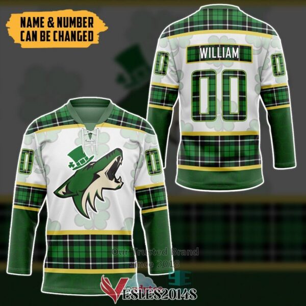 Personalized Arizona Coyotes St Patrick Day Hockey Jersey, Trending Gifts For Fans - Vesles2014s 2