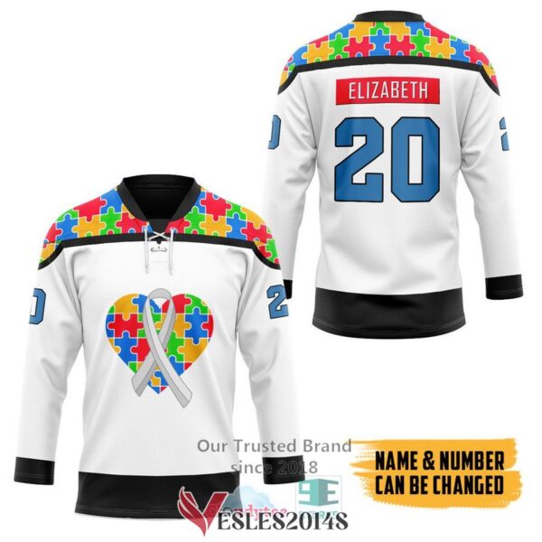 Personalized Autism Awareness Team Hockey Jersey, Trending Gifts For Fans - Vesles2014s 2