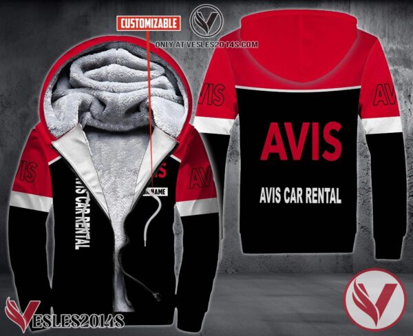Personalized Avis Car Rental Uniform Custom Fleece Hoodie, Unique Gifts For Employee - Vesles2014S 1