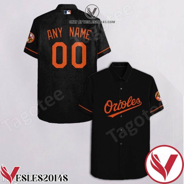 Personalized Baltimore Orioles Black Gift For Fans Hawaiian Shirt And Short, Unique Gifts For Friends - Vesles2014S 1