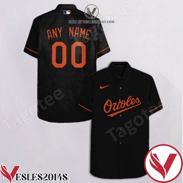Personalized Baltimore Orioles Black Packer Lover Hawaiian Shirt And Short, Unique Gifts For Friends - Vesles2014S 1