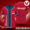 Personalized Basic Budweiser Baseball Jersey, Perfect Gifts For Fans - Vesles2014S