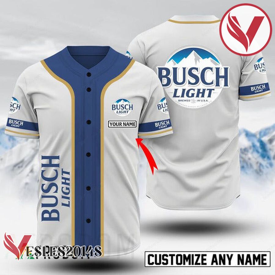Personalized Basic Busch Light Baseball Jersey, Perfect Gifts For Fans - Vesles2014S