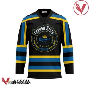 Personalized Black Born To Drink Corona Extra and Play Hockey Jersey - Vesles2014S 1
