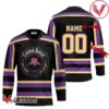 Personalized Black Born To Drink Crown Royal and Play Hockey Jersey - Vesles2014S