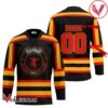 Personalized Black Born To Drink Fireball Whiskey and Play Hockey Jersey - Vesles2014S