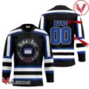 Personalized Black Born To Drink Hamm's Beer and Play Hockey Jersey - Vesles2014S