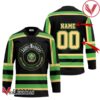 Personalized Black Born To Drink Jagermeister and Play Hockey Jersey - Vesles2014S