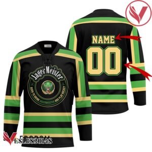 Personalized Black Born To Drink Jagermeister and Play Hockey Jersey - Vesles2014S