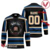 Personalized Black Born To Drink Miller Lite and Play Hockey Jersey - Vesles2014S