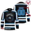 Personalized Black Born To Drink Natural Light and Play Hockey Jersey - Vesles2014S