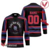 Personalized Black Born To Drink Pabst Blue Ribbon and Play Hockey Jersey - Vesles2014S
