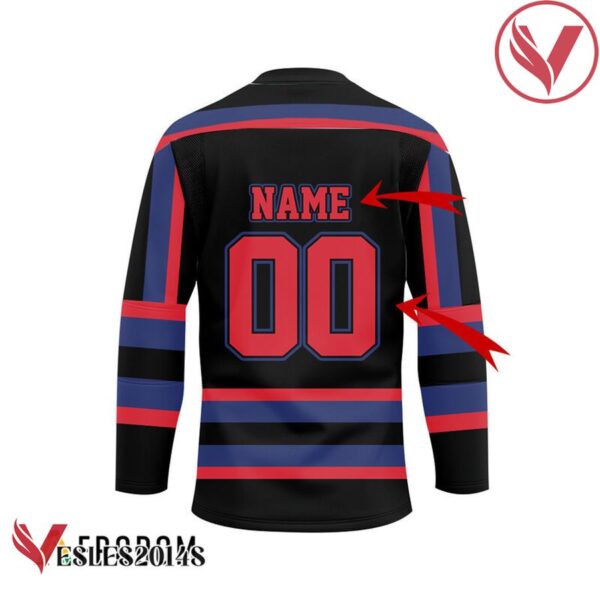 Personalized Black Born To Drink Pabst Blue Ribbon and Play Hockey Jersey - Vesles2014S 2