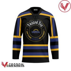 Personalized Black Born To Drink Twisted Tea and Play Hockey Jersey - Vesles2014S 1