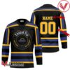 Personalized Black Born To Drink Twisted Tea and Play Hockey Jersey - Vesles2014S