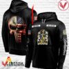 Personalized Black USA Flag Skull Ballantine Hoodie - Vesles2014S