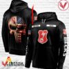 Personalized Black USA Flag Skull Becks Beer Hoodie - Vesles2014S