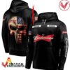 Personalized Black USA Flag Skull Budweiser Beer Hoodie - Vesles2014S