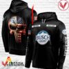 Personalized Black USA Flag Skull Busch Light Hoodie - Vesles2014S